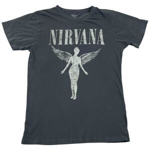 Free People x Live Nation Nirvana In Utero Angel Tour Tee 2019 Black XS